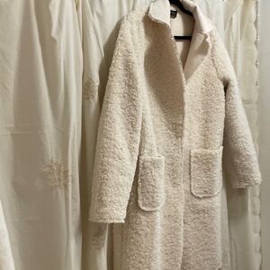 Women's Cream Teddy Coat
